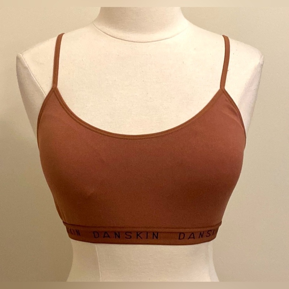 Danskin Intimates Rust Brown SZ L Everyday Lounge Athleisure Wireless Bralette